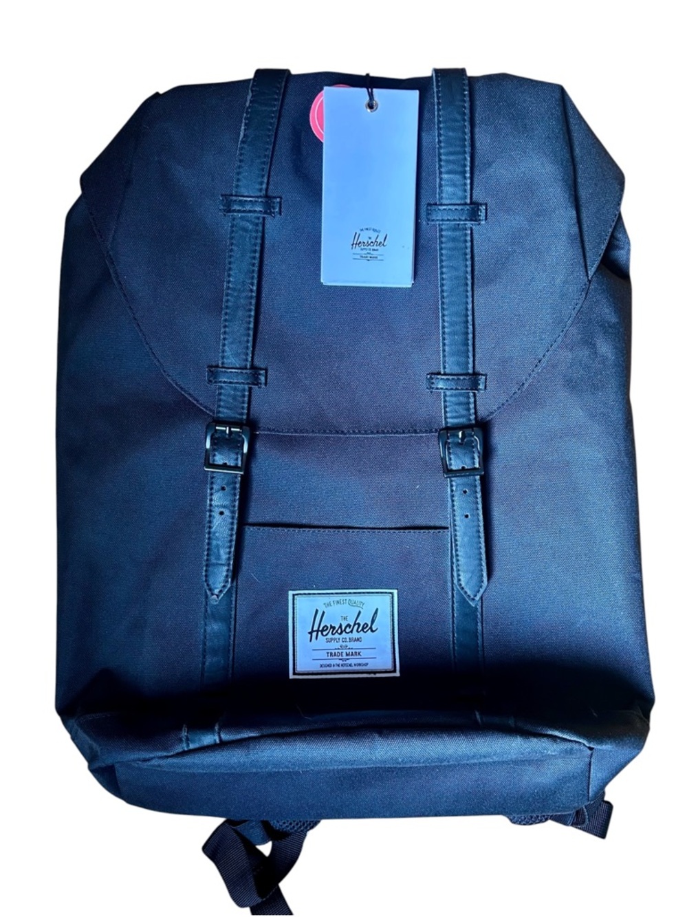 NWT Herschel Supply Company Retreat Backpack Black Canvas 19.5L 17x12x5.75” NEW! - Picture 2 of 6